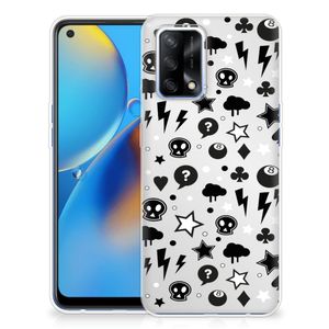 Silicone Back Case OPPO A74 4G Silver Punk