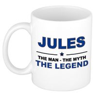 Jules The man, The myth the legend cadeau koffie mok / thee beker 300 ml Jules The man, The myth the legend cadeau koffie mok / thee beker 300 ml
