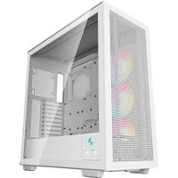 DeepCool morpheus midi tower behuizing (wit | 4x usb-a | 1x usb-c | rgb | tempered glass)
