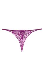 Fleur Du Mal string en dentelle à fleurs - Violet