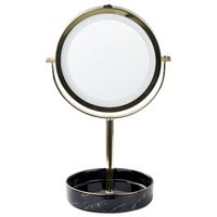 Beliani SAVOIE - Make-up spiegel-Goud-IJzer, Keramiek, Glas - thumbnail