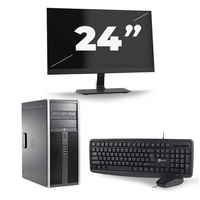 HP Compaq Elite 8300 Micro Tower - Intel Core i7-3e Generatie - 16GB RAM - 256GB SSD - Windows 10 + 1x 24 inch Monitor