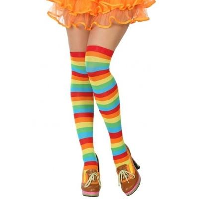 Atosa verkleed kousen - polyester - clown/carnaval - met antislip rand - mt 38/42