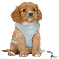 Trixie Hondentuig junior puppy softtuig met riem mintgroen