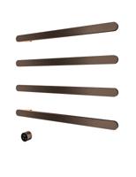 Hotbath &MORE set van 4 rails RASS80 SOFT SQUARE 80 cm met separate schakelaar en inbouw element Tuscan Bronze (RASS80-4TB)