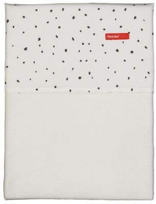 Pericles laken Spots junior 110 x 75 cm katoen wit/zwart