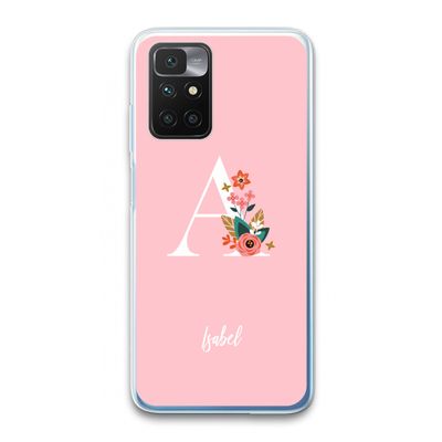 Pink Bouquet: Xiaomi Redmi 10 Transparant Hoesje