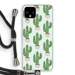 Cactus Lover: Pixel 4 Transparant Hoesje met koord