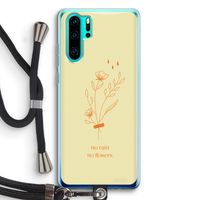 No rain no flowers: Huawei P30 Pro Transparant Hoesje met koord
