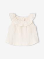 Mouwloze t-shirt voor babymeisjes ecru