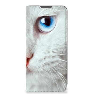 Motorola Moto G22 | Hoesje maken | Witte Kat Motorola Moto G22 | Hoesje maken | Witte Kat
