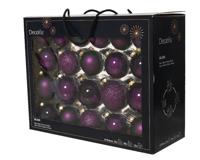 Glazen kerstballen in koffer vijg 42 st Decoris - Decoris