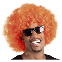 Oranje Pruik Disco / Afro - Feestartikelen - Koningsdag - EK/WK Voetbal - thumbnail