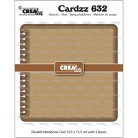 Crealies • cardzz stans dubbele kaart notebook 13,5x13,5cm met afgeronde hoeken