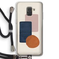 Geo #3: Samsung Galaxy A8 (2018) Transparant Hoesje met koord