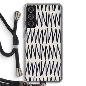Marrakech Zigzag: Samsung Galaxy S21 FE Transparant Hoesje met koord