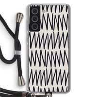 Marrakech Zigzag: Samsung Galaxy S21 FE Transparant Hoesje met koord