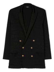 Balmain Kids blazer à boutonnière croisée - Noir