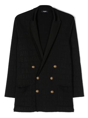 Balmain Kids blazer à boutonnière croisée - Noir