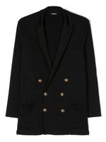Balmain Kids blazer à boutonnière croisée - Noir