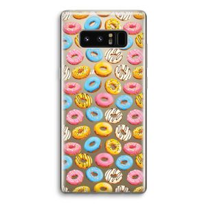 Pink donuts: Samsung Galaxy Note 8 Transparant Hoesje