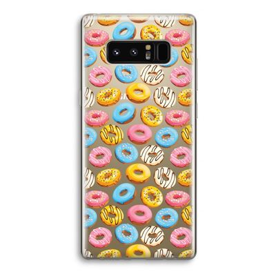 Pink donuts: Samsung Galaxy Note 8 Transparant Hoesje