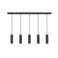 Pendel 5-Lichts hanglamp GU10 Zwart