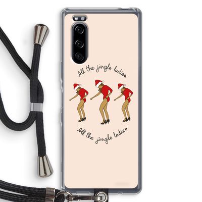Jingle Ladies: Sony Xperia 5 Transparant Hoesje met koord