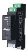 Shelly Qubino Wave Pro 2PM power relay Zwart