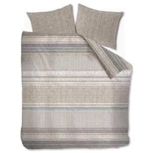 Riviera Maison Twill Weave Dekbedovertrek - 240x200/220 - Bruin