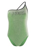 Karl Lagerfeld maillot de bain Ikonik 2.0 à design métallisé - Vert