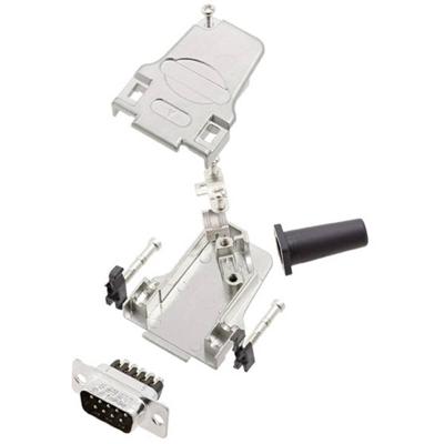 Amphenol L17D45ZF09-RG+L717DE09PST D-sub male connectorset 45 ° Aantal polen: 9 Schroeven 1 set(s)