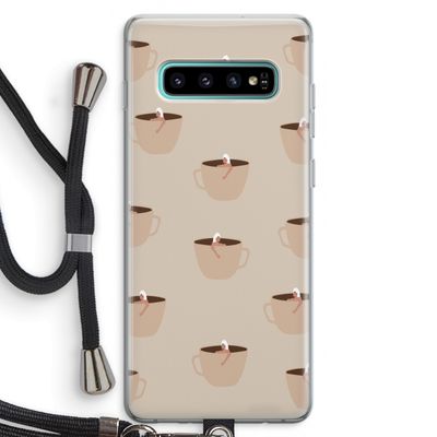 Morning coffee: Samsung Galaxy S10 Plus Transparant Hoesje met koord