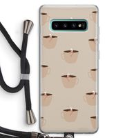 Morning coffee: Samsung Galaxy S10 Plus Transparant Hoesje met koord