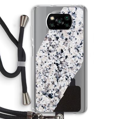Gespikkelde marmer: Xiaomi Poco X3 NFC Transparant Hoesje met koord