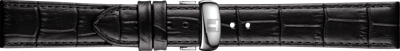 Horlogeband Tissot TRADITION / T600042812 / J176 / T0634091605800A Leder Zwart 18mm