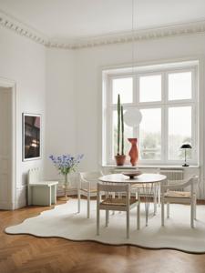 Layered - Vloerkleed Organic Scallop Wool Rug Bone White -