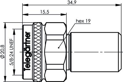 Telegärtner J01026A0012 kabel-connector N Termination Chroom