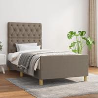 Bedframe zonder matras 80x200 cm stof taupe
