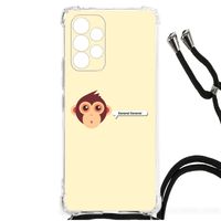 Samsung Galaxy A53 Stevig Bumper Hoesje Monkey - thumbnail