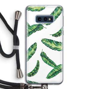 Lange bladeren: Samsung Galaxy S10e Transparant Hoesje met koord