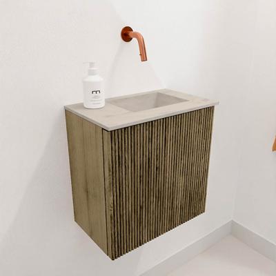 Toiletmeubel Mondiaz Joya Dlux | 40 cm | Meubelkleur Dusk | Faye wastafel Opalo Wasbak Rechts | Zonder kraangat(en)