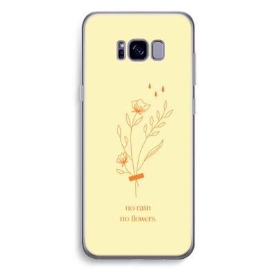 No rain no flowers: Samsung Galaxy S8 Plus Transparant Hoesje