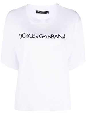 Dolce & Gabbana t-shirt à logo imprimé - Blanc