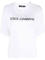 Dolce & Gabbana t-shirt à logo imprimé - Blanc