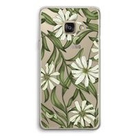 Wit bloemenpatroon: Samsung Galaxy A3 (2016) Transparant Hoesje
