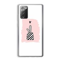 Zwart-wit cactus: Samsung Galaxy Note 20 / Note 20 5G Transparant Hoesje