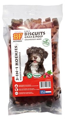 Bf Petfood Biofood 3 in 1 hondenkoekjes met cranberry mini