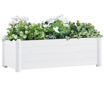 VidaXL Plantenbak verhoogd 100x43x35 cm pp wit