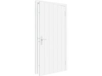 Trendhout Plaatdeur enkel rechtsdraaiend - 93x211,5 cm + kozijn 106,4x218,9 cm - wit (incl. hang en sluitwerk)- - Hout- Trendhout